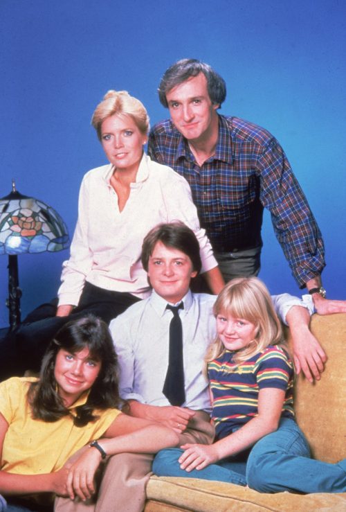 The "Family Ties" cast in a promotional portrait