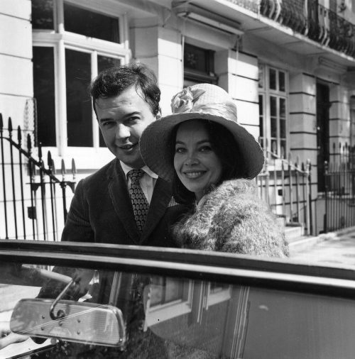Peter Hall and Leslie Caron in London in 1962