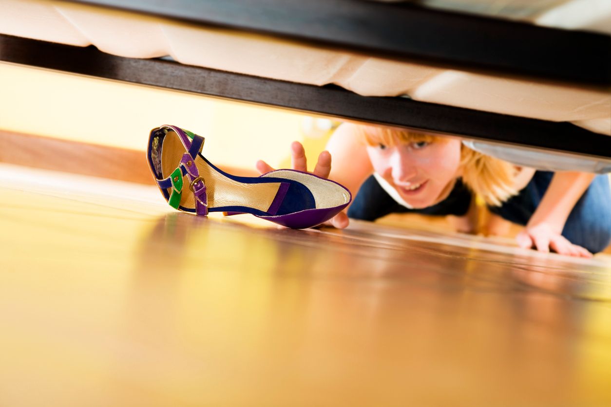 Shoes store under bed