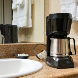 Coffee maker in a motel