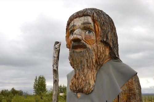 Icelandic wood statue of troll