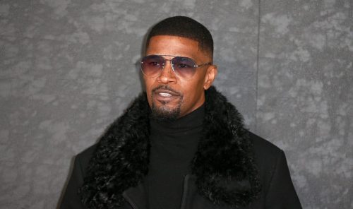 Jamie Foxx at the European premiere of "Creed III" in February 2023