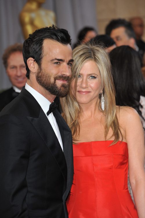 Justin Theroux and Jennifer Aniston at the 2013 Oscars