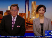 Ken Rosato và Shirleen Allicot dẫn chương trình tin tức ABC 7