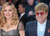 Madonna năm 2012;  EltonJohn năm 2019