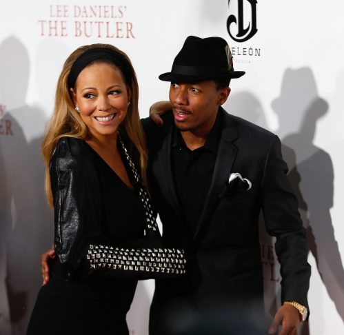 Mariah Carey and Nick Cannon at the premiere of "The Butler" in 2013