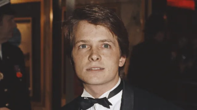 Michael J. Fox at the London premiere of "Back to the Future" in 1985