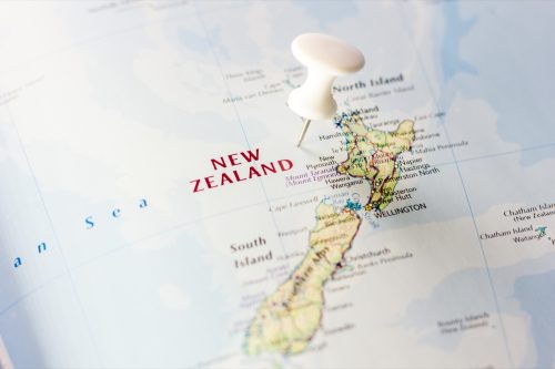 new zealand on a map