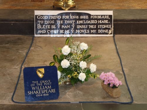 William Shakespeare's resting place in Stratford-upon-Avon