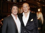 Sylvester Stallone and Dolph Lundgren at the premiere of "Rocky Balboa" in 2006