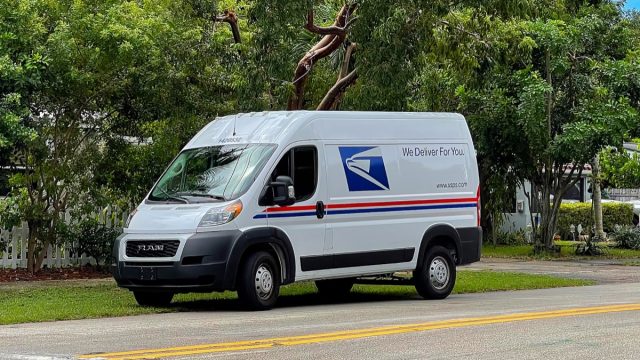 The ProMaster picks up and delivers packages as seen on October 15, 2021.