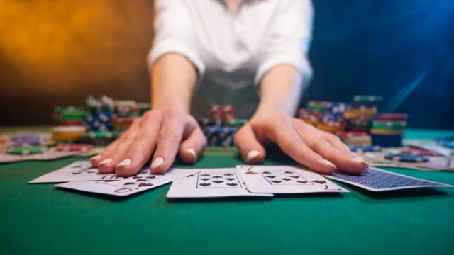 Poker Dealer in Casino