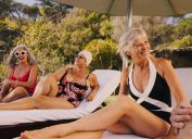 Three Older Women at the Beach