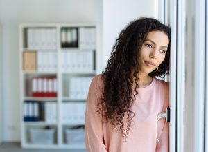 Young Woman Staring into the Distance
