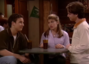 Ben Savage, Danielle Fishel, and Rider Strong on "Boy Meets World"