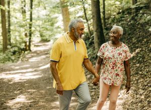 two people walking with each other