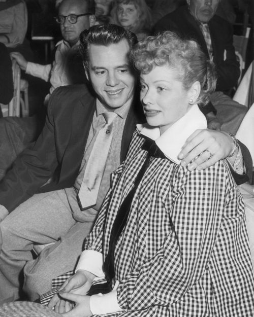 Desi Arnaz and Lucille Ball at the Racquet Club in Palm Springs circa 1953