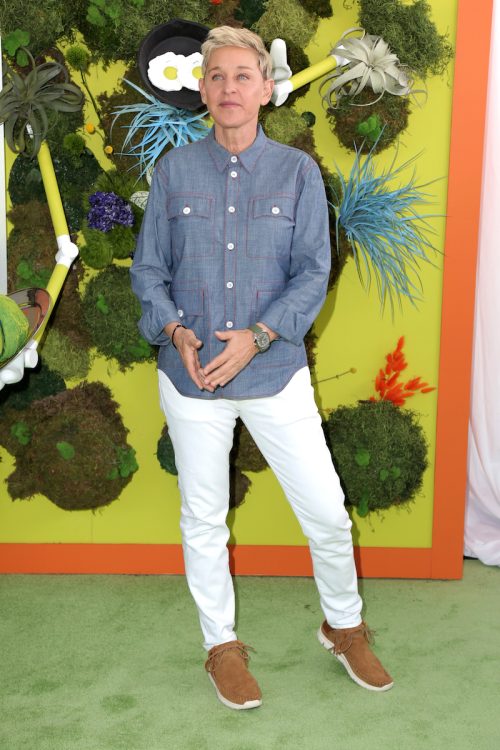 Ellen DeGeneres at the "Green Eggs and Ham" premiere in 2019