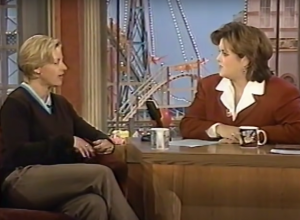 Ellen DeGeneres and Rosie O'Donnell on "The Rosie O'Donnell Show" in 1996