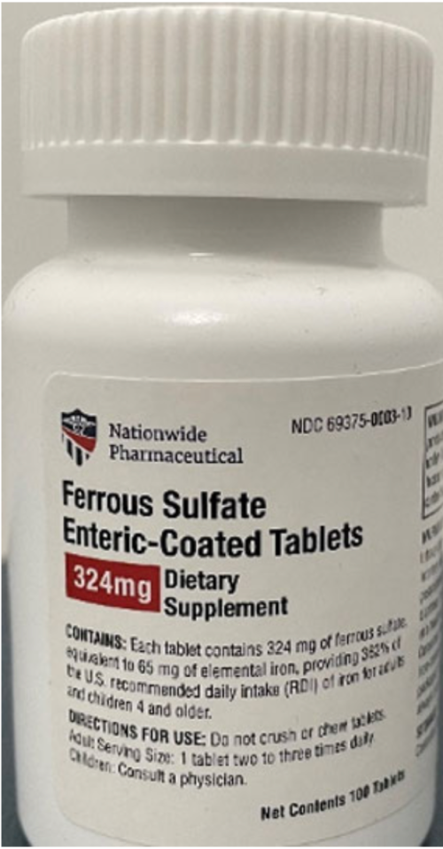 ferrous sulfate recall CPSC news