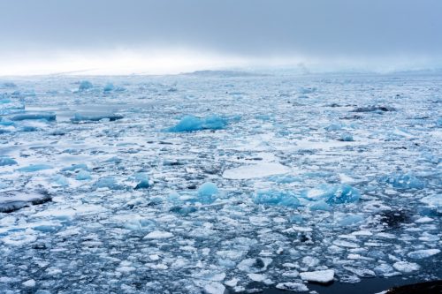 icy ocean surface
