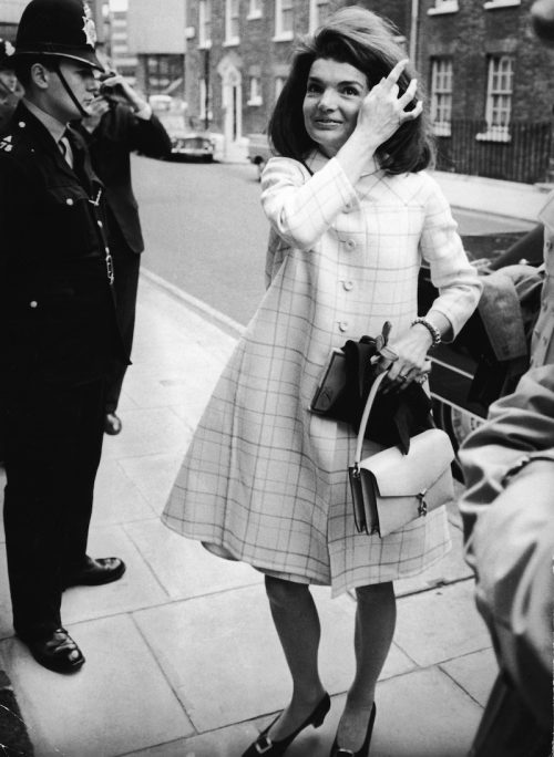 Jackie Kennedy in London in 1966