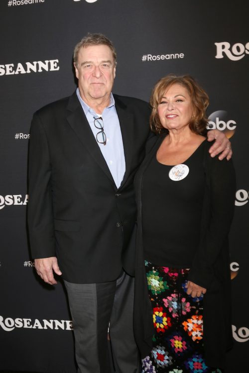 John Goodman and Roseanne Barr at the premiere of "Roseanne" in 2018