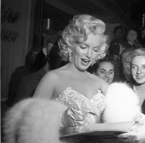 Marilyn Monroe at the premiere of "How to Marry a Millionaire" in 1953