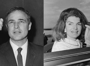 Marlon Brando in 1964; Jackie Kennedy in 1966