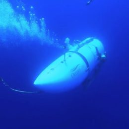 The Titan submersible diving underwater