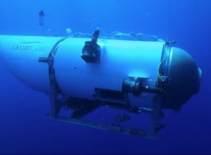 An image of the OceanGate Titan submersible underwater
