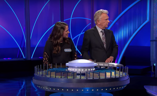 Pat Sajak hosting "Wheel of Fortune" in March 2023