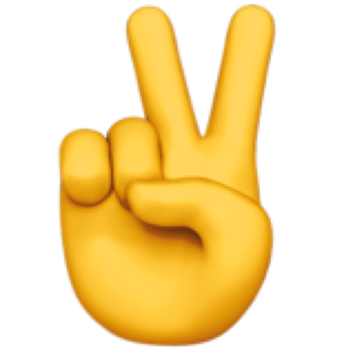 peace sign emoji