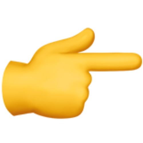 pointed finger emoji