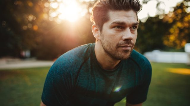 confident determined man ready to workouot