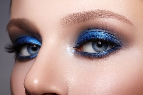 Blue Eyes with Blue Eyeshadow