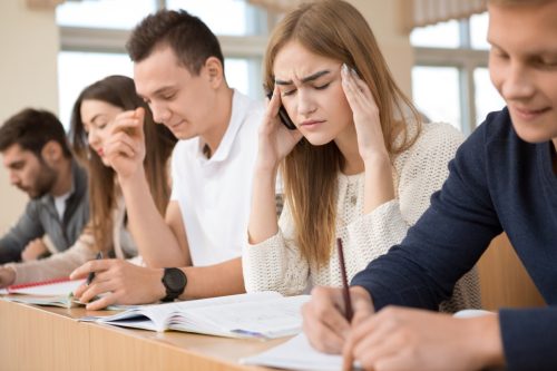 Group of Students Studying too Much