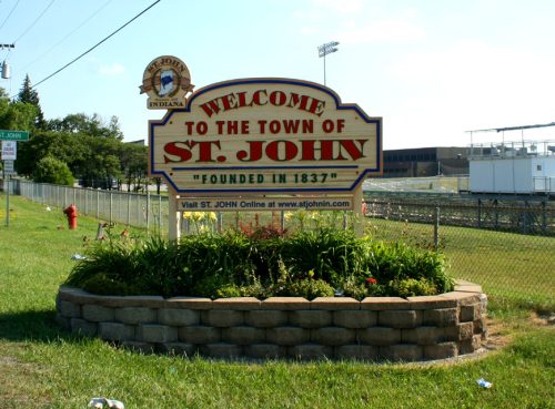 Welcome to St. John Indiana sign