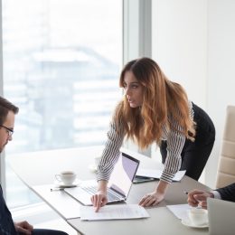 Woman Yelling in Office