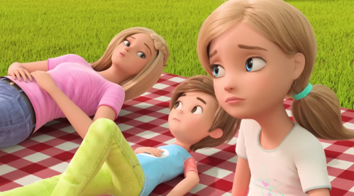 screen shot of barbie and kids from the official YouTube Channel