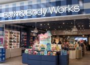 A Bath & Body Works storefront in a mall