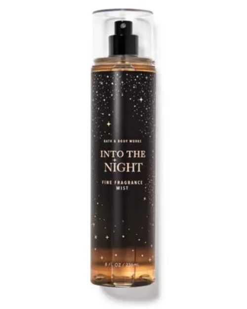 A bottle of Into the Night body spray from Bath & Body Works