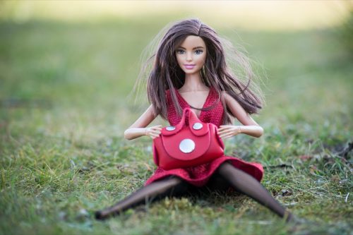 brunette barbie on grass