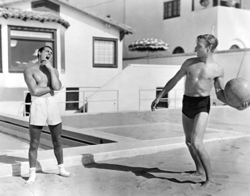 Cary Grant and Randolph Scott in front of their home circa 1935