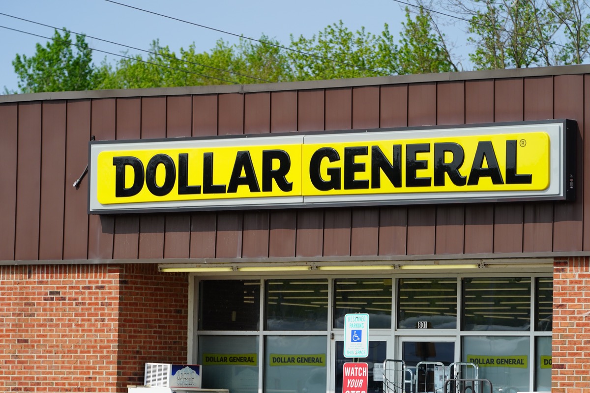 Mauston, Wisconsin USA - May 22nd, 2023: Dollar General convenience store servicing the community
