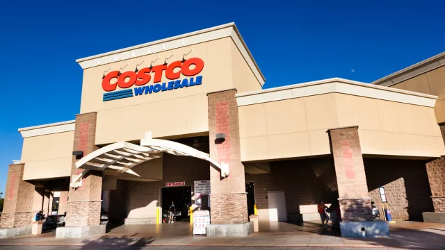 A Costco warehouse storefront exterior