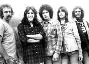 Bernie Leadon, Glenn Frey, Don Henley, Randy Meisner, and Don Felder circa 1976