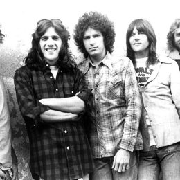 Bernie Leadon, Glenn Frey, Don Henley, Randy Meisner, and Don Felder circa 1976
