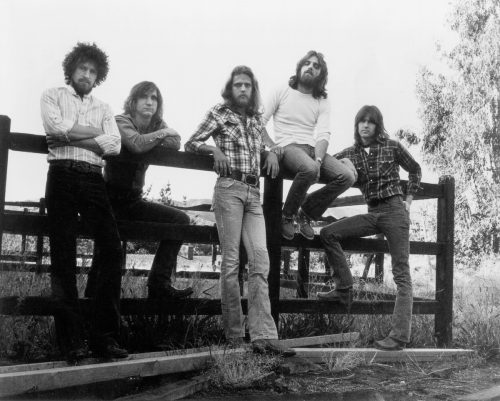 Don Henley, Joe Walsha, Bernie Leadon, Glenn Frey, and Randy Meisner circa mid 1970s