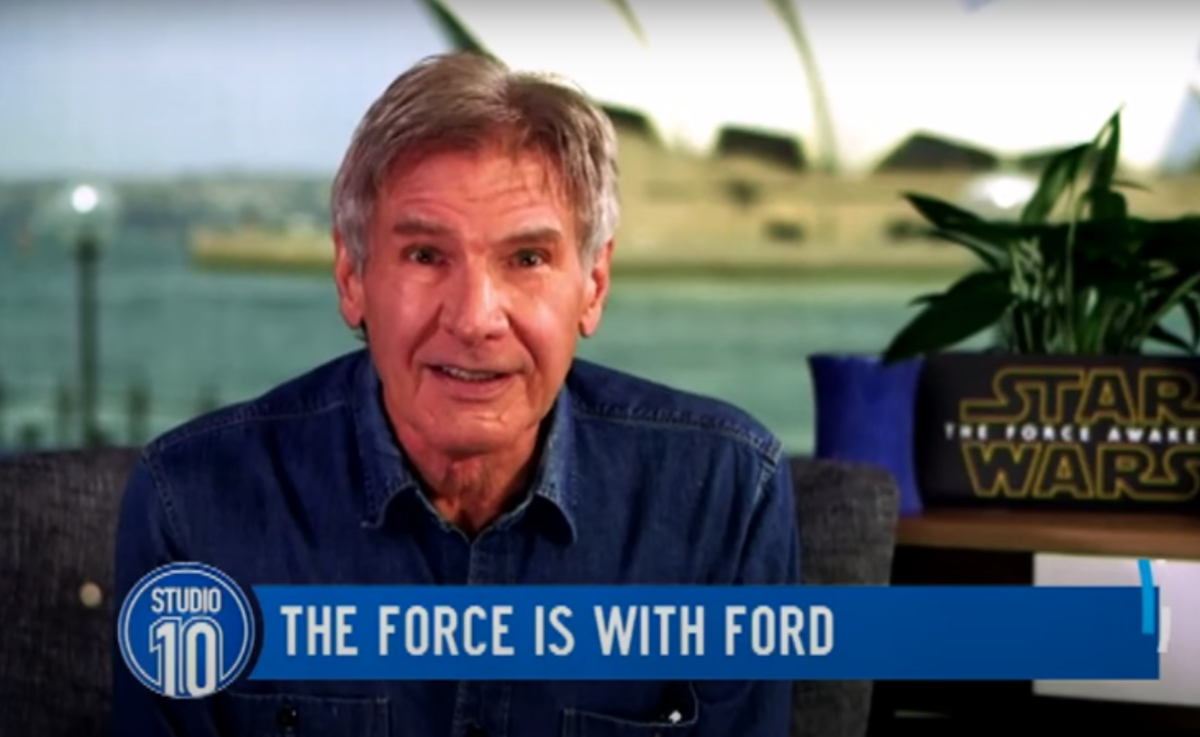 Harrison Ford during the 2015 interview with "Studio 10"